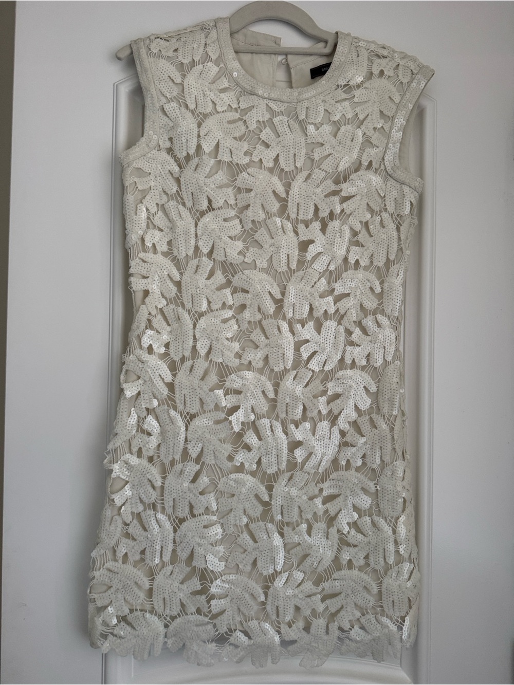 BCBGMaxAzria Ivory Sequin Lace dress